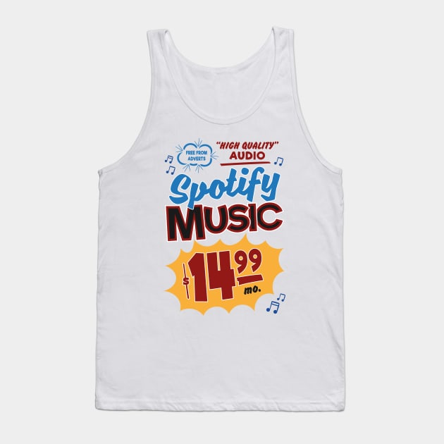 Spotify Retro Sign Tank Top by iannorrisart